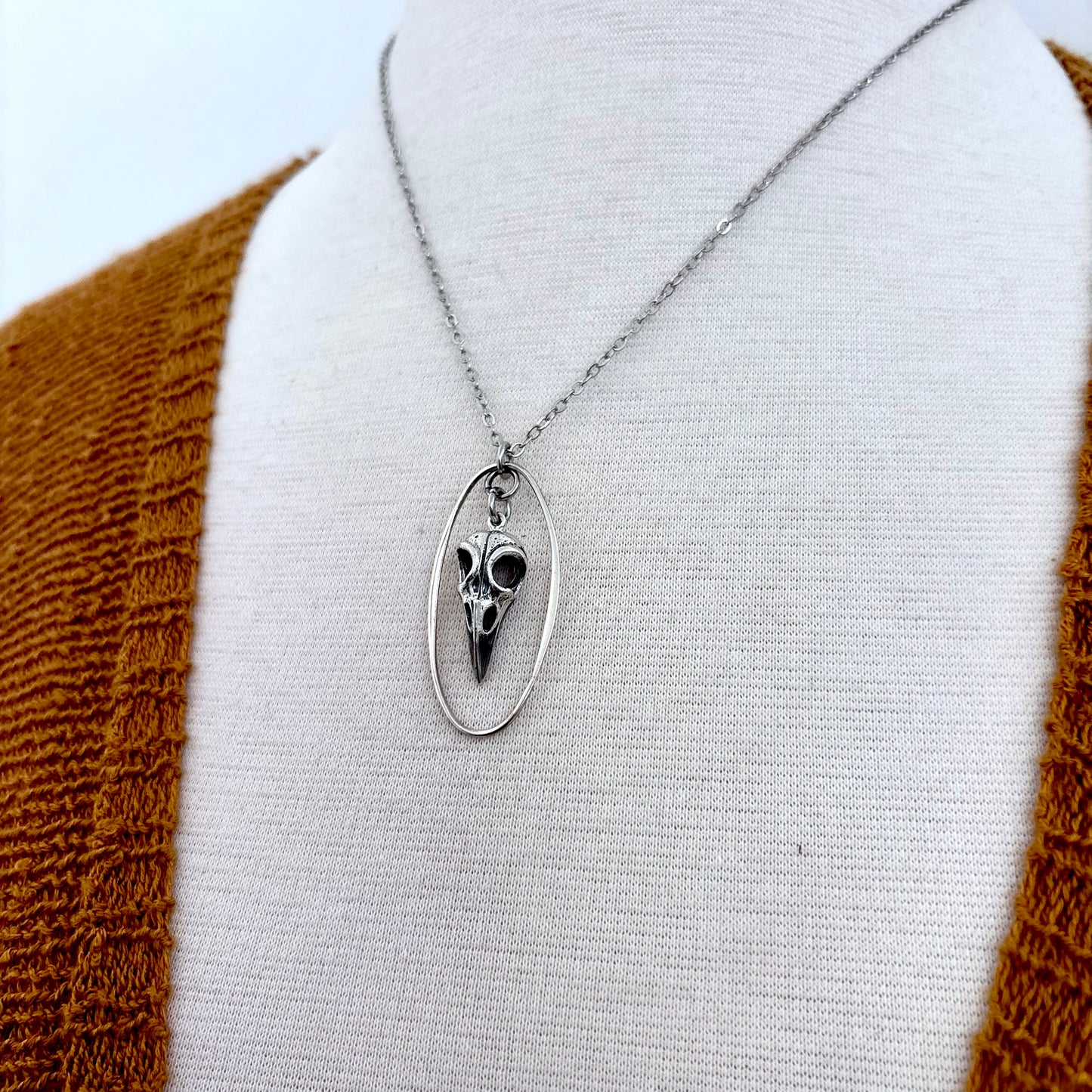 Raven Skull Talisman Necklace / Talisman Collection-Sterling Silver