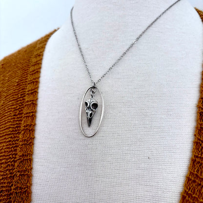 Raven Skull Talisman Necklace / Talisman Collection-Sterling Silver