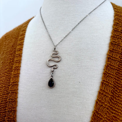 Snake Labradorite Talisman Necklace / Talisman Collection-Sterling Silver