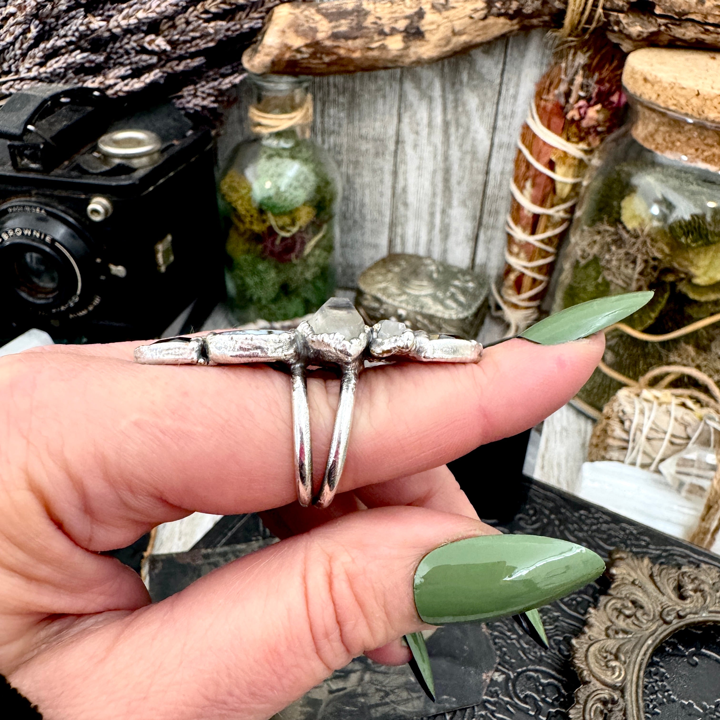Multi Stone Pyrite Clear Quartz Garden Quartz & Dendritic Agate