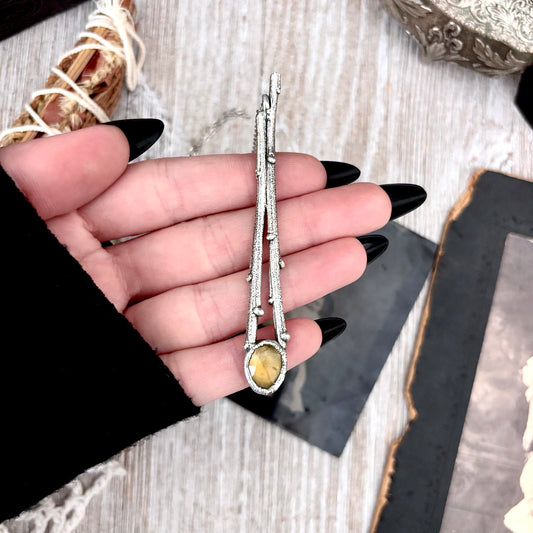 Citrine Crystal Necklace in Silver / Sticks & Stones Collection