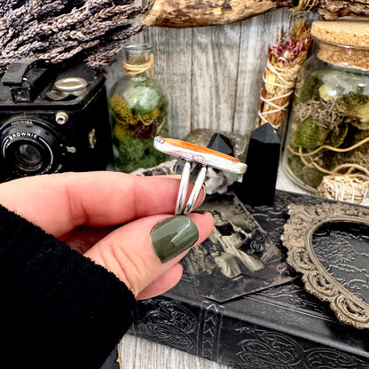 Spiny Oyster Ring Fine Silver Size 8 / Foxlark Collection - One of a Kind FOXLARK