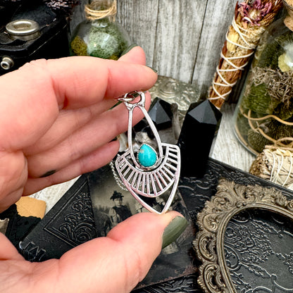 Tibetan Turquoise Necklace in Fine Silver / Foxlark Collection - One of a Kind FOXLARK