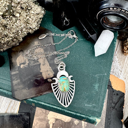 Tibetan Turquoise Necklace in Fine Silver / Foxlark Collection - One of a Kind FOXLARK