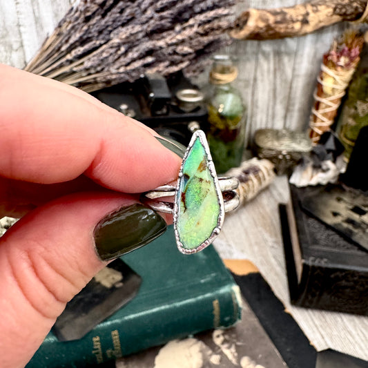 Handmade Sterling Opal Ring in Fine Silver / Size 7 8 9 9.5 / Foxlark Collection