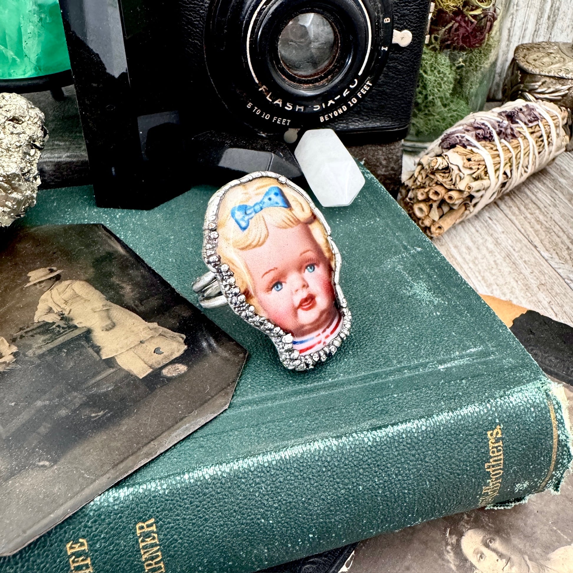 The Weirdlings - Fine Silver Ring Size 9 / One of a Kind FOXLARK