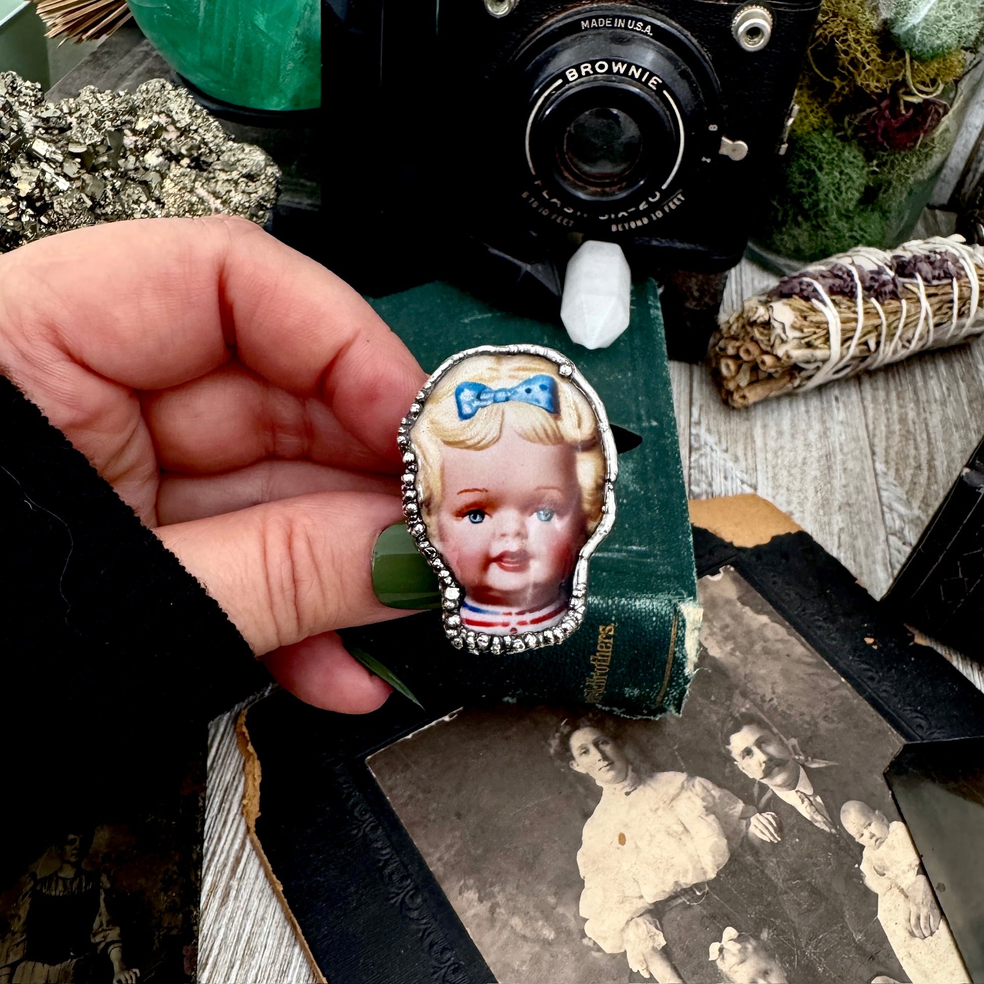 The Weirdlings - Fine Silver Ring Size 9 / One of a Kind FOXLARK
