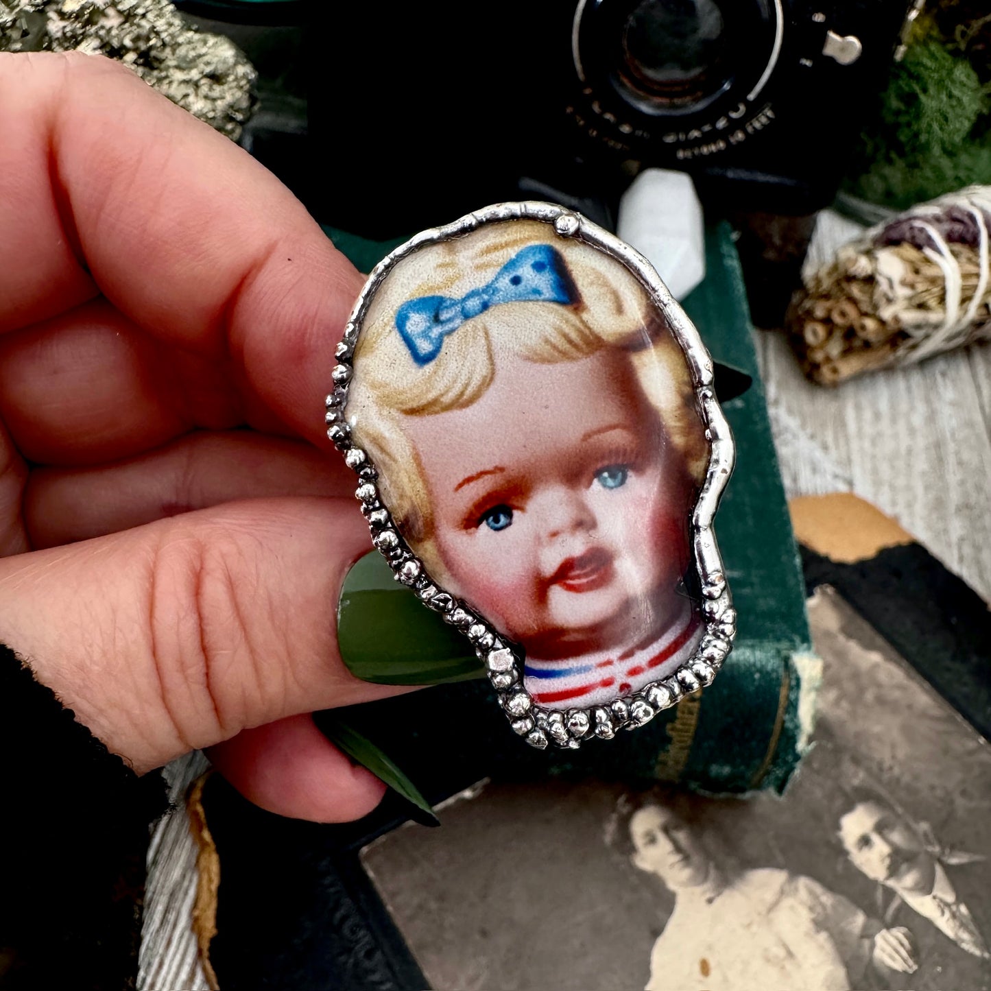 The Weirdlings - Fine Silver Ring Size 9 / One of a Kind FOXLARK