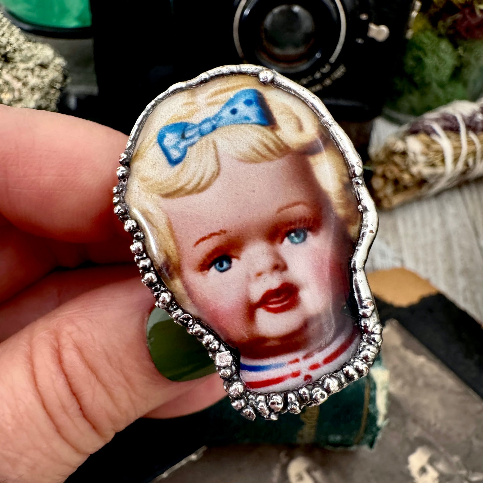 The Weirdlings - Fine Silver Ring Size 9 / One of a Kind FOXLARK