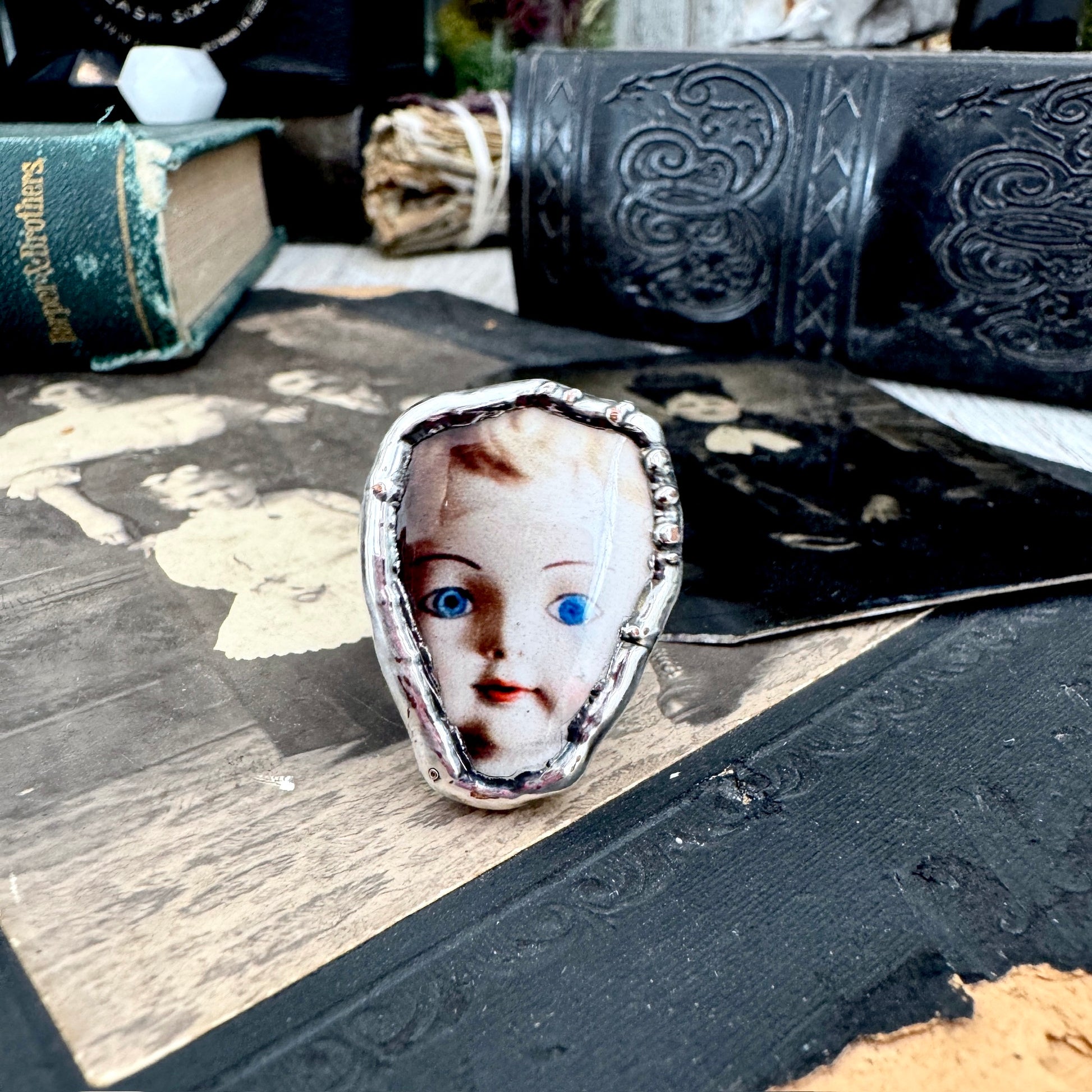 The Weirdlings - Fine Silver Ring Size 8 / One of a Kind FOXLARK