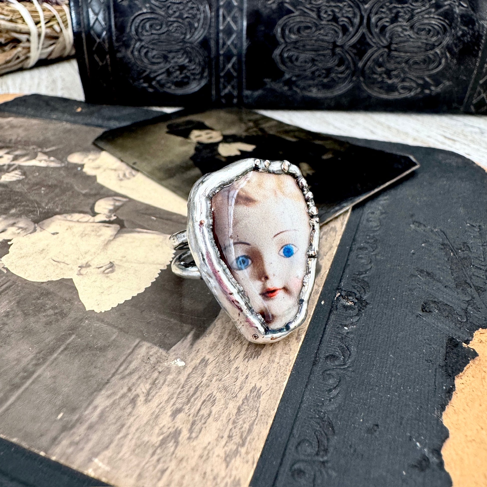 The Weirdlings - Fine Silver Ring Size 8 / One of a Kind FOXLARK