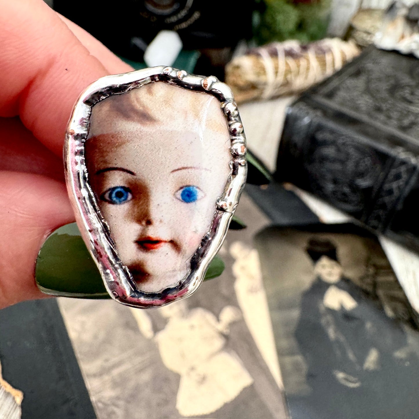 The Weirdlings - Fine Silver Ring Size 8 / One of a Kind FOXLARK