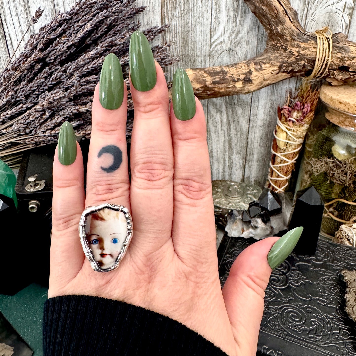 The Weirdlings - Fine Silver Ring Size 8 / One of a Kind FOXLARK