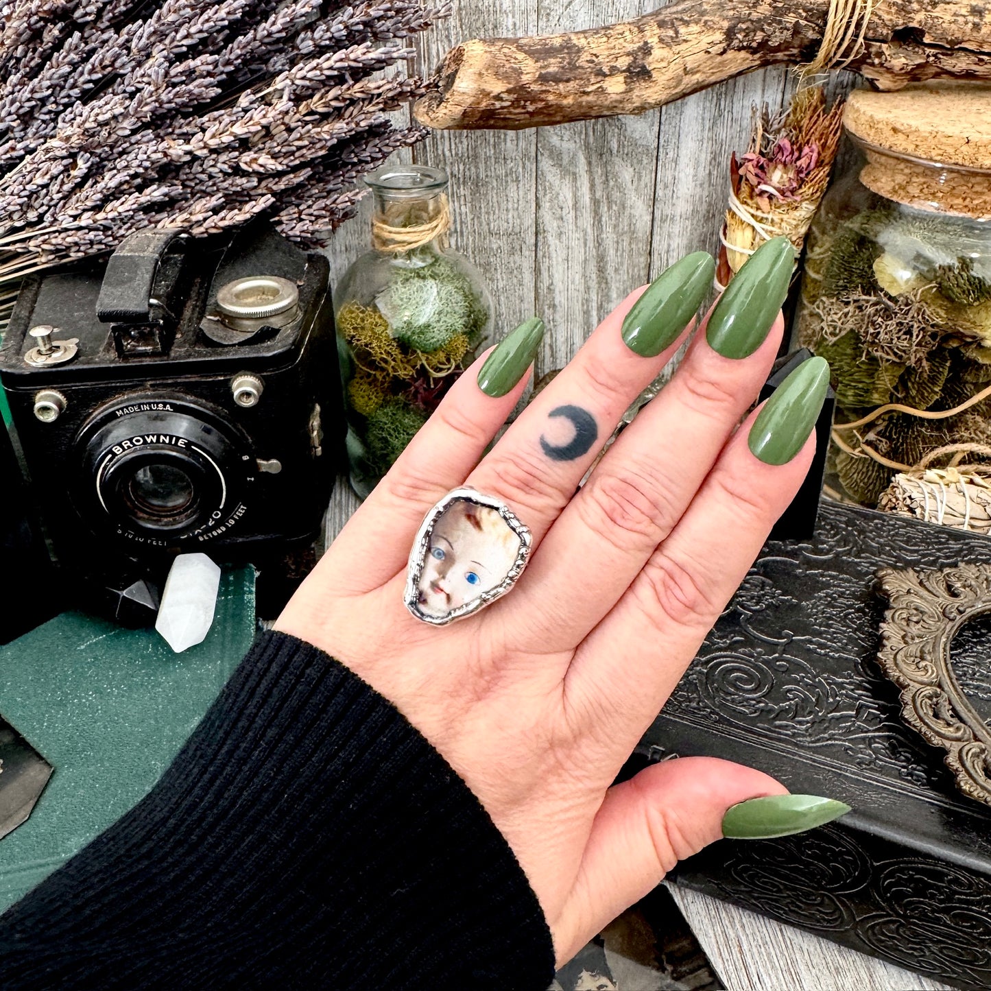 The Weirdlings - Fine Silver Ring Size 8 / One of a Kind FOXLARK