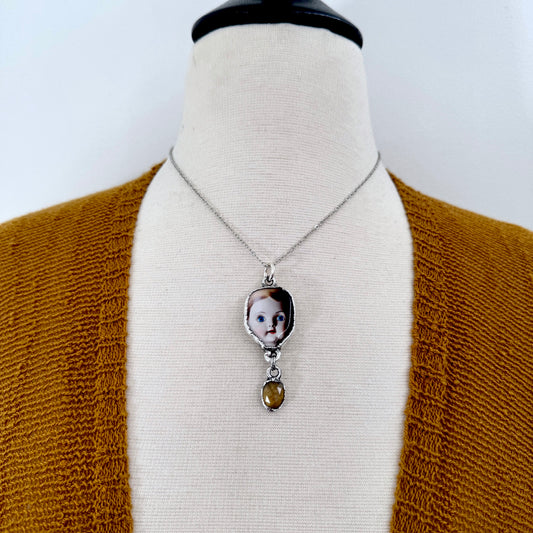 The Weirdlings - Fine Silver Necklace with Citrine / One of a Kind