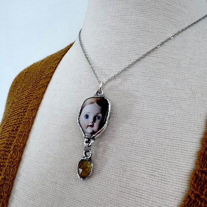The Weirdlings - Fine Silver Necklace with Citrine / One of a Kind FOXLARK