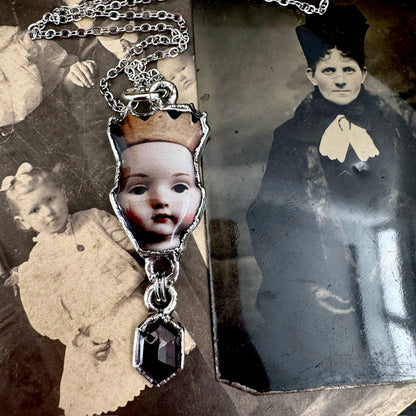 The Weirdlings - Fine Silver Necklace with Garnet / One of a Kind FOXLARK