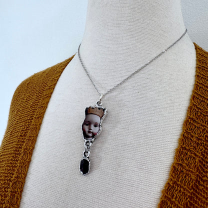 The Weirdlings - Fine Silver Necklace with Garnet / One of a Kind FOXLARK