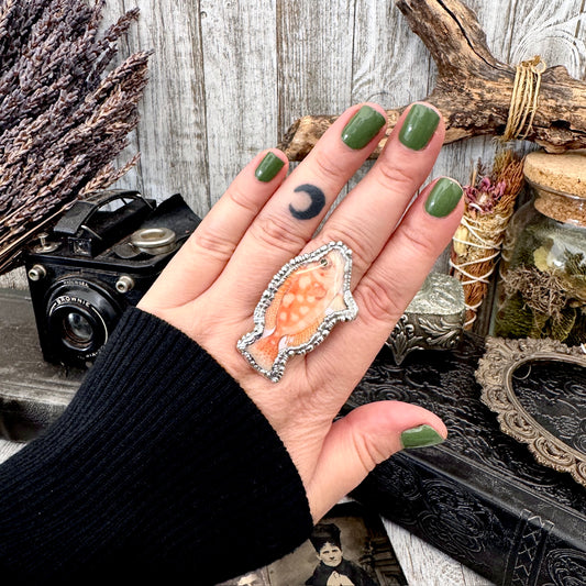 Vintage Fish- Fine Silver Ring Size 9 The Paper Projects Collection / One of a Kind