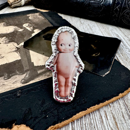 Vintage Kewpie Doll- Fine Silver Ring Size 8 The Paper Projects Collection / One of a Kind