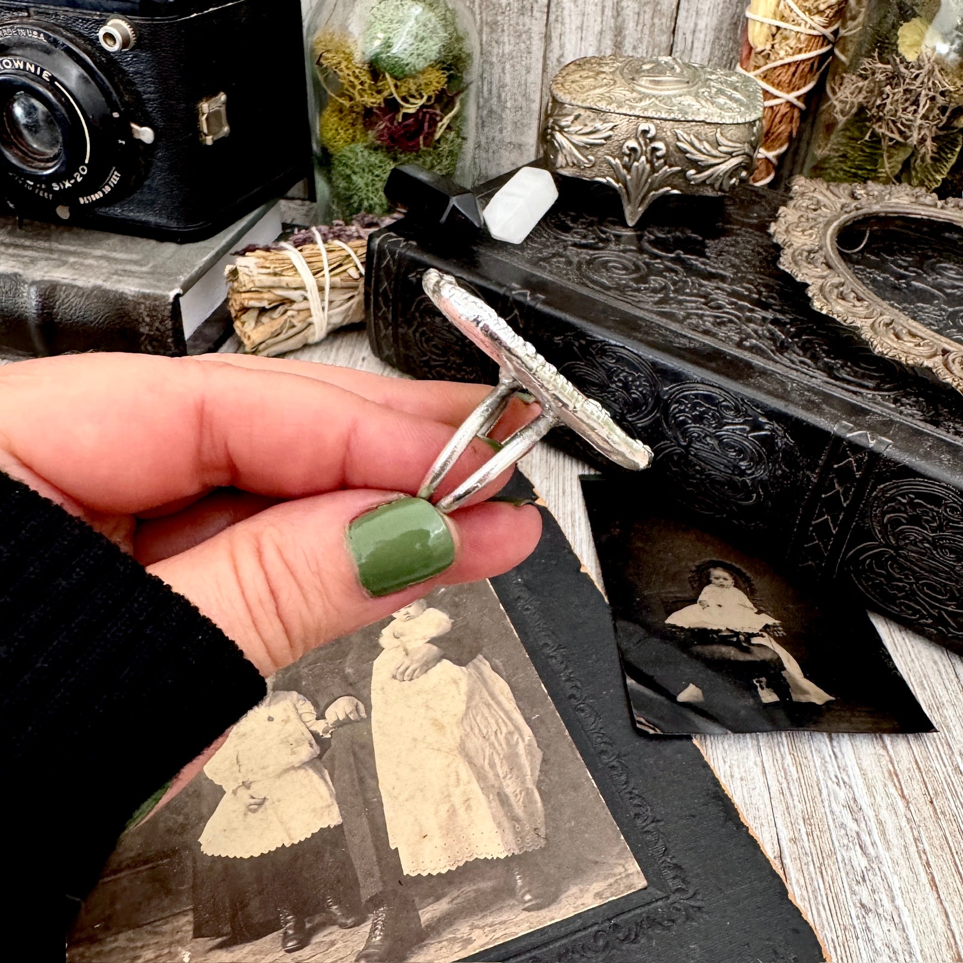 Vintage Chicken (Big)- Fine Silver Ring Size 10 The Paper Projects Collection / One of a Kind FOXLARK