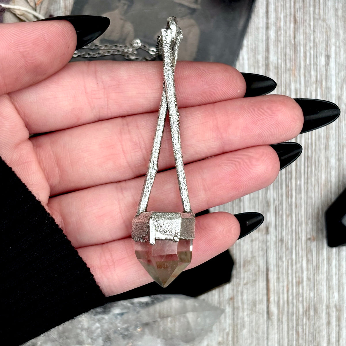 Included Quartz Crystal Necklace in Silver / Sticks & Stones Collection FOXLARK