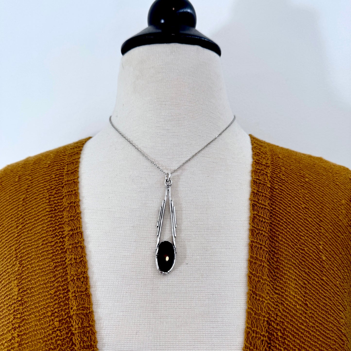 Bloodstone Crystal Necklace in Fine Silver / Foxlark Collection - One of a Kind FOXLARK