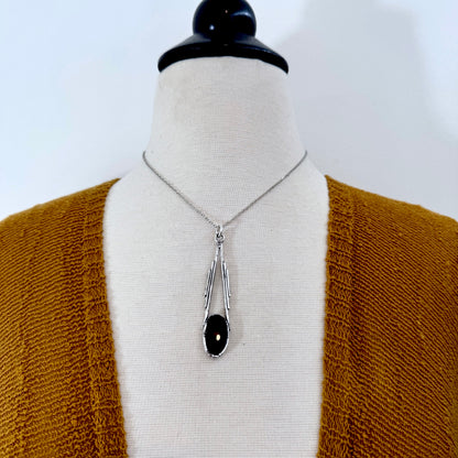 Bloodstone Crystal Necklace in Fine Silver / Foxlark Collection - One of a Kind FOXLARK