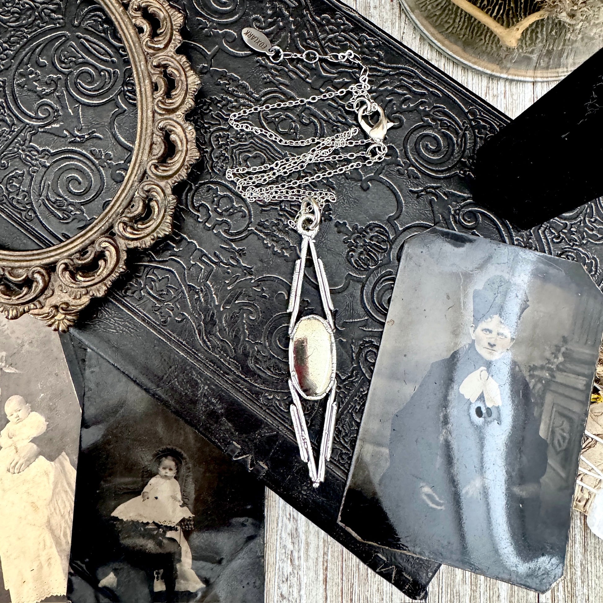Pyrite Crystal Necklace in Fine Silver / Foxlark Collection - One of a Kind FOXLARK