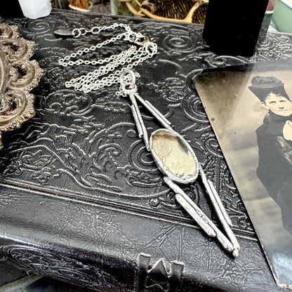Pyrite Crystal Necklace in Fine Silver / Foxlark Collection - One of a Kind FOXLARK