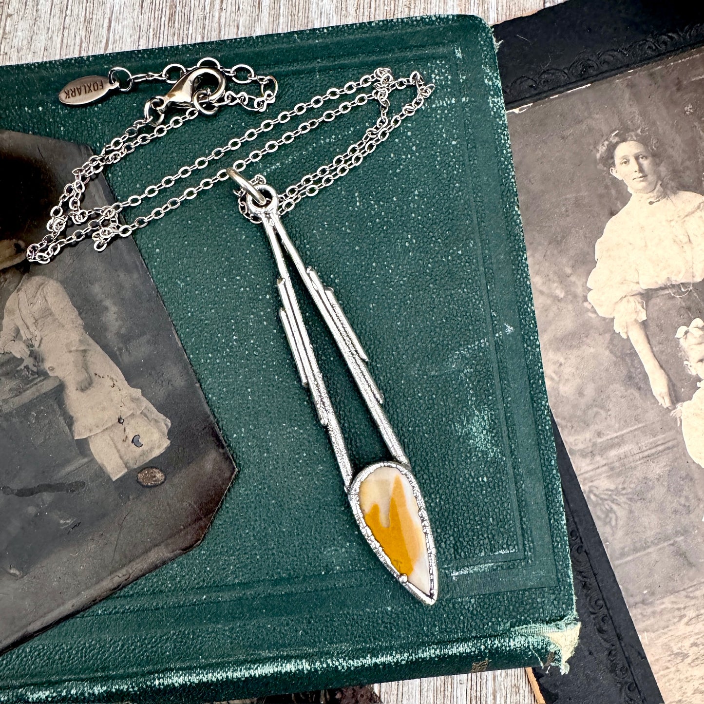 Mookaite Crystal Necklace in Fine Silver / Foxlark Collection - One of a Kind FOXLARK