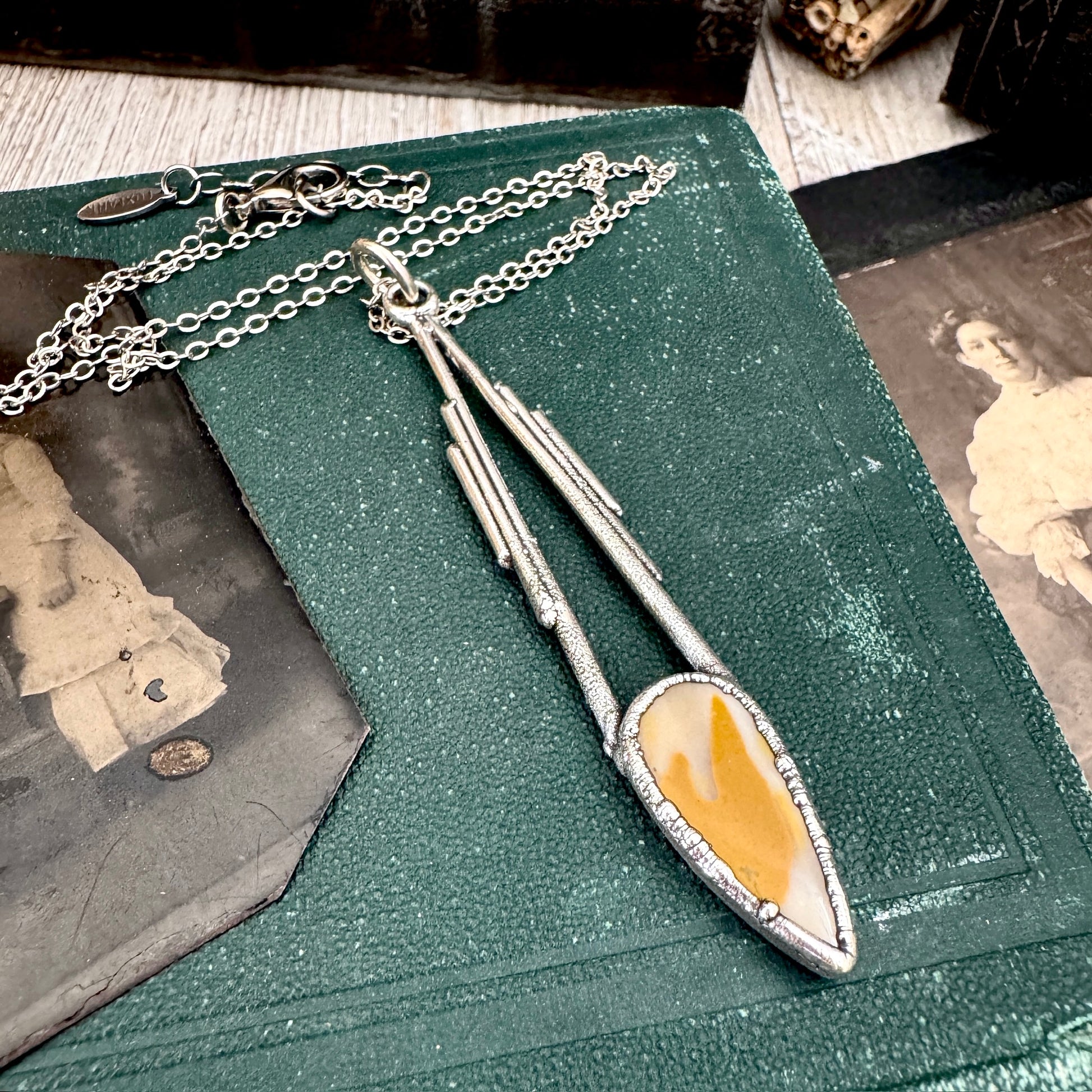 Mookaite Crystal Necklace in Fine Silver / Foxlark Collection - One of a Kind FOXLARK