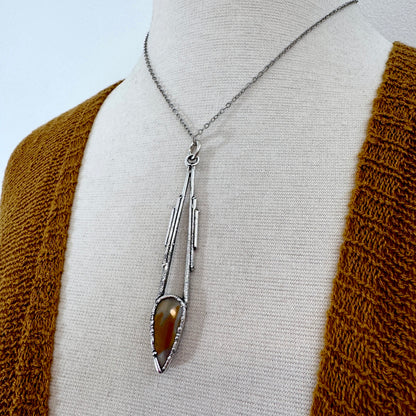 Mookaite Crystal Necklace in Fine Silver / Foxlark Collection - One of a Kind FOXLARK