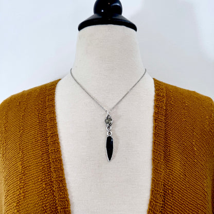 Multi Stone Pyrite and Moss Agate Charm Necklace in Fine Silver / Foxlark Collection FOXLARK
