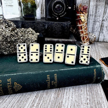 Playing Games - Dominos Ring Fine Silver Size 6 7 8 9 10 11 / One of a Kind FOXLARK