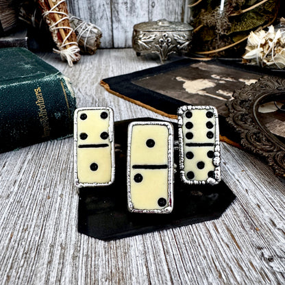 Playing Games - Dominos Ring Fine Silver Size 6 7 8 9 10 11 / One of a Kind FOXLARK