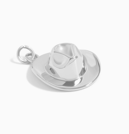 Cowboy Hat Charm stainless steel western pendant necklace from the Lucky Charm Bar at Foxlark