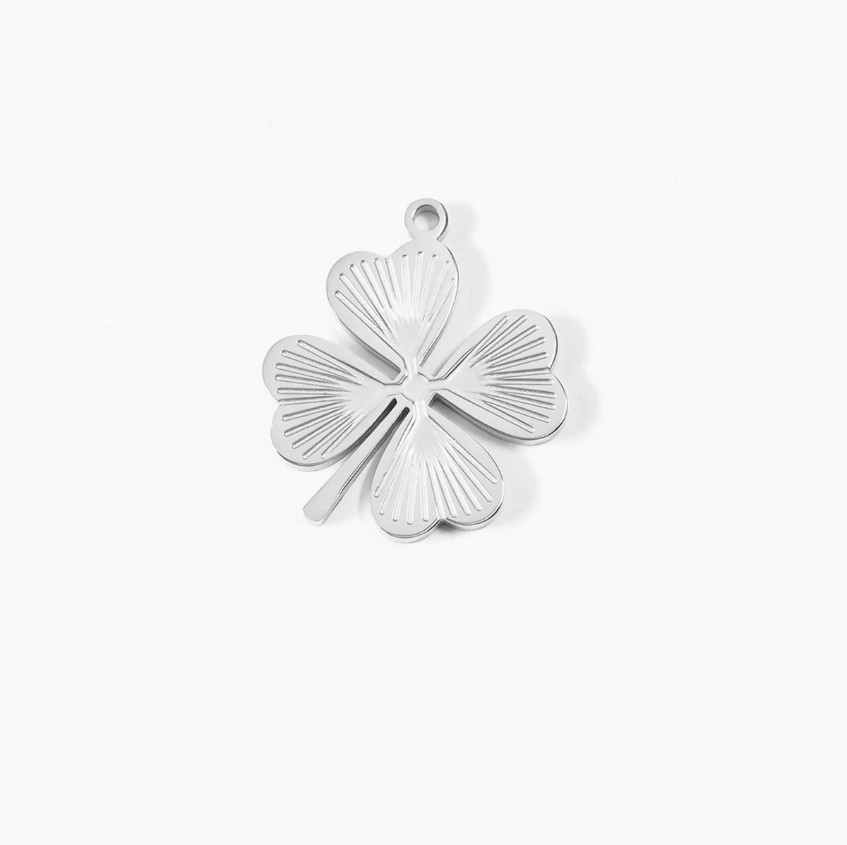Four Leaf Clover Charm stainless steel lucky pendant necklace from the Lucky Charm Bar at Foxlark