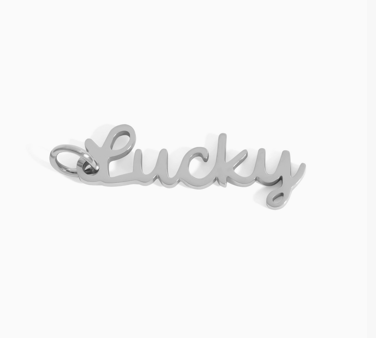 Lucky Charm stainless steel pendant necklace from the Lucky Charm Bar at Foxlark