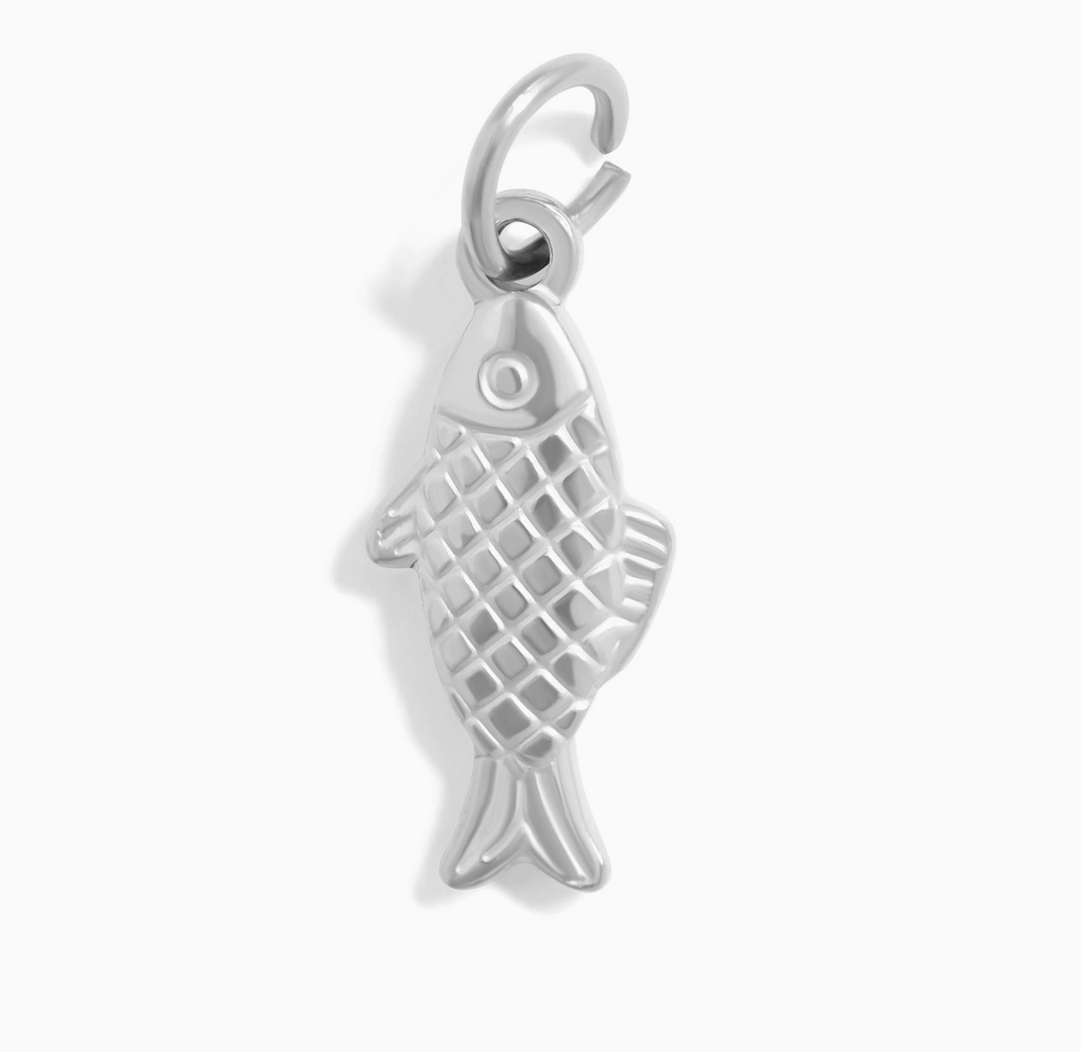 Fish Charm stainless steel pendant necklace from the Lucky Charm Bar at Foxlark