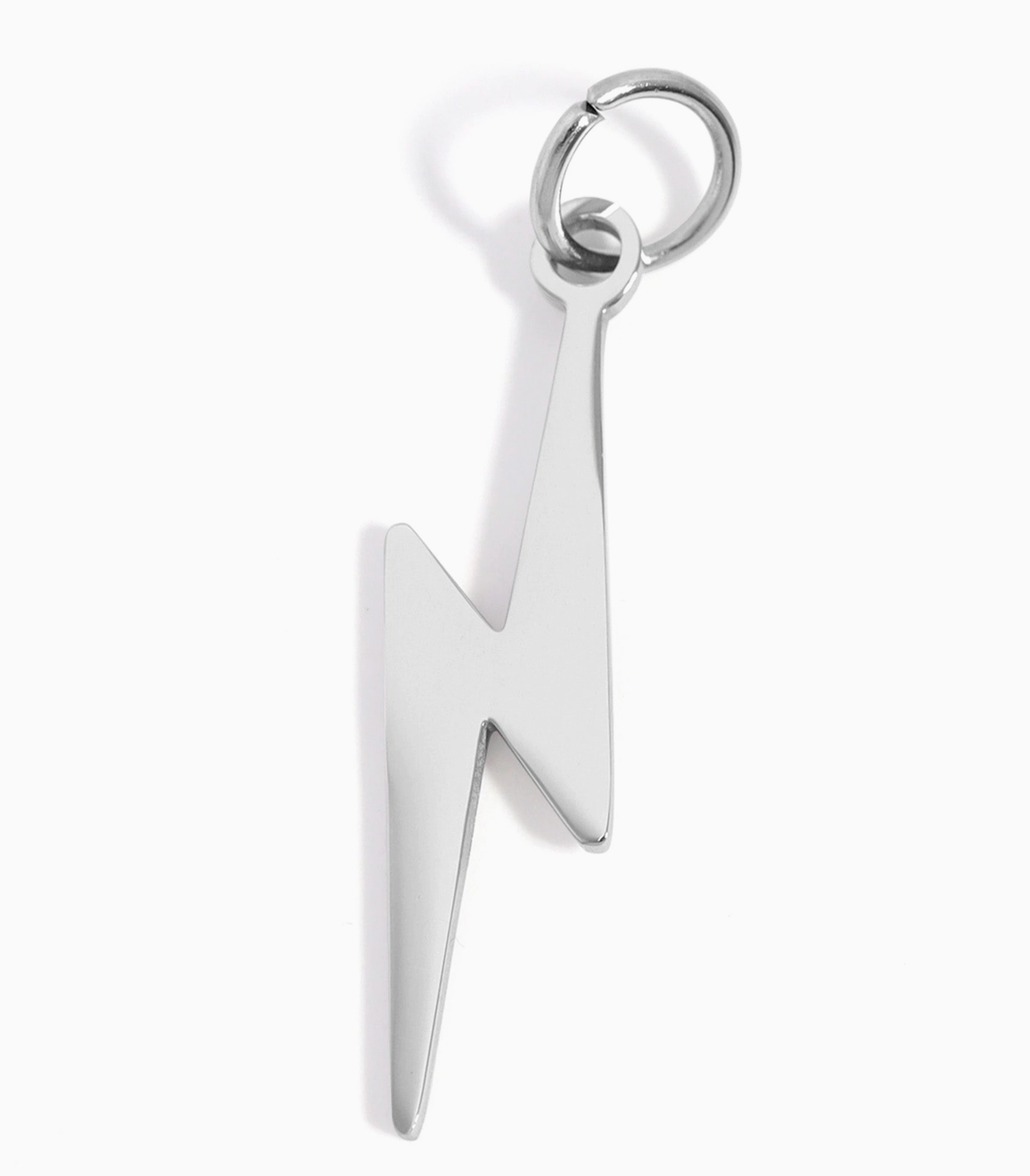 Lightning Bolt Charm stainless steel pendant necklace from the Lucky Charm Bar at Foxlark