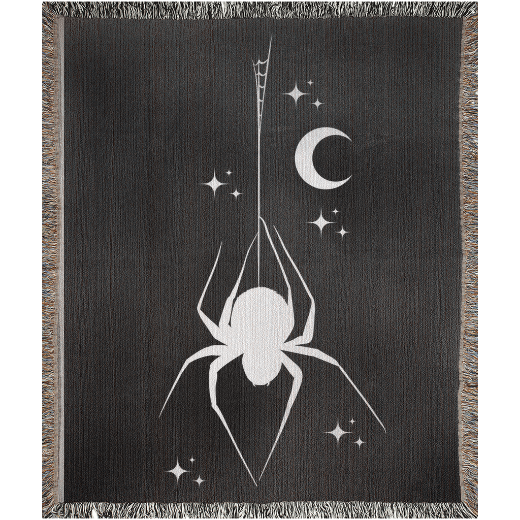 Spider and Moon - Woven Blanket - Foxlark Crystal Jewelry