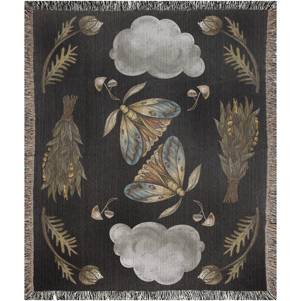 Moth Magic - Woven Blanket - Foxlark Crystal Jewelry