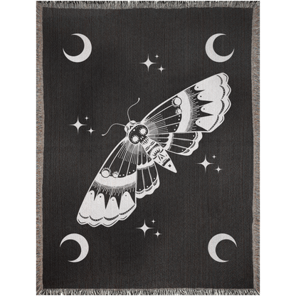 Moth and Moon - Woven Blanket