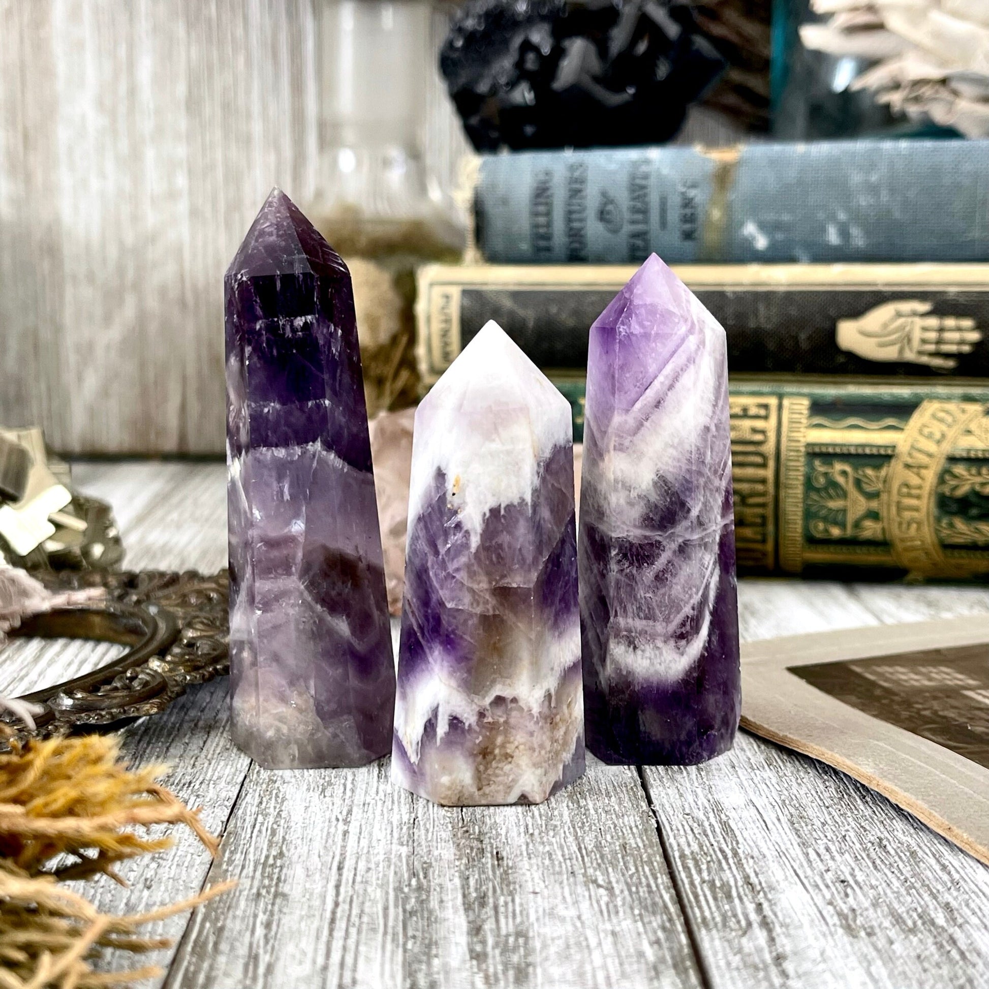 Chevron Amethyst Crystal Point Self Standing / FoxlarkCrystals