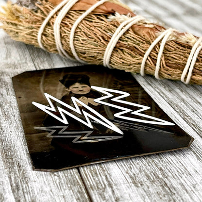 Sterling silver Lightning Bolt stud earrings set by FOXLARK, featuring sleek and modern lightning bolt designs for stylish wear.
