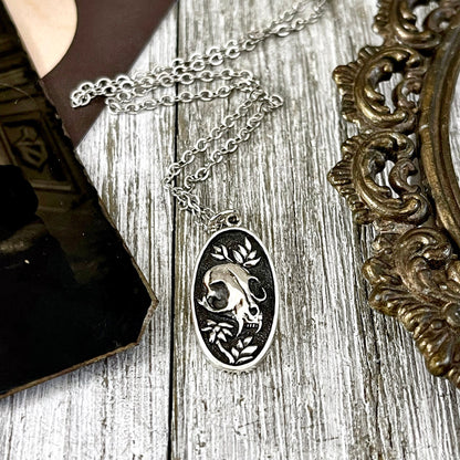 Tiny Talisman Collection - Sterling Silver Cat Skull 23x12mm /