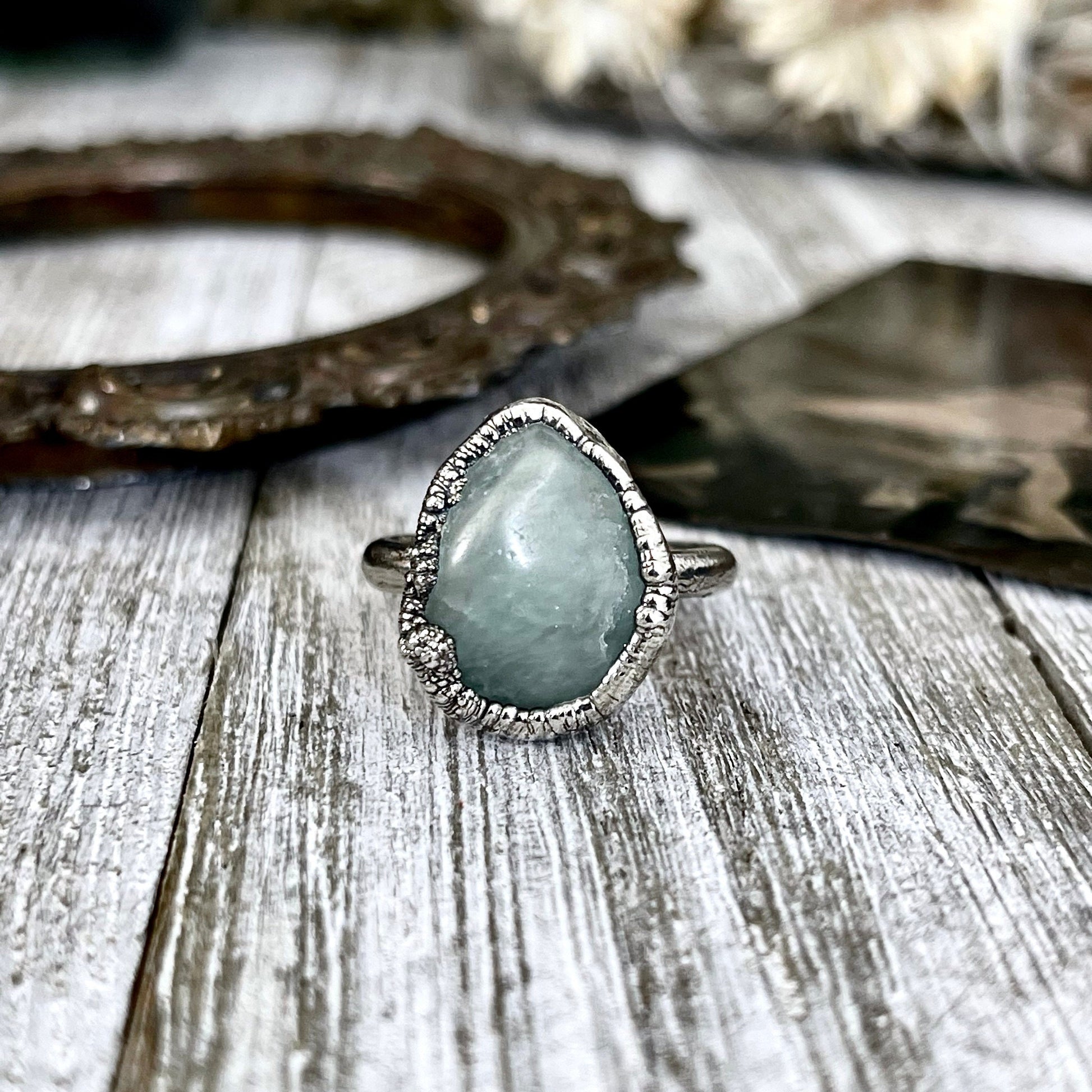 8 Turquoise Small Stones Ring