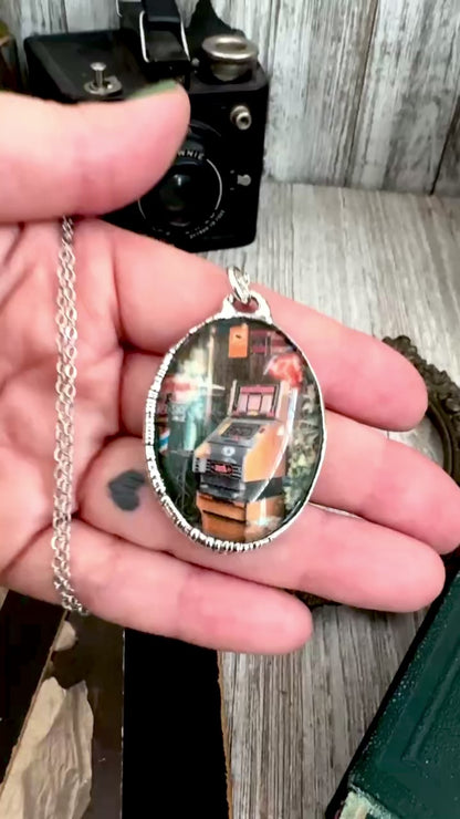 Road To Nowhere - Vintage Slot Machine Necklace Fine Silver - One of a Kind