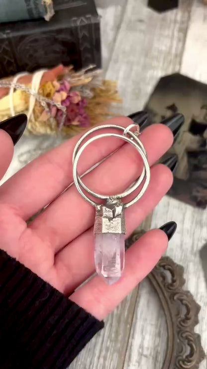 Big Raw Vera Cruz Amethyst Necklace in Fine Silver / Foxlark Collection - One of a Kind